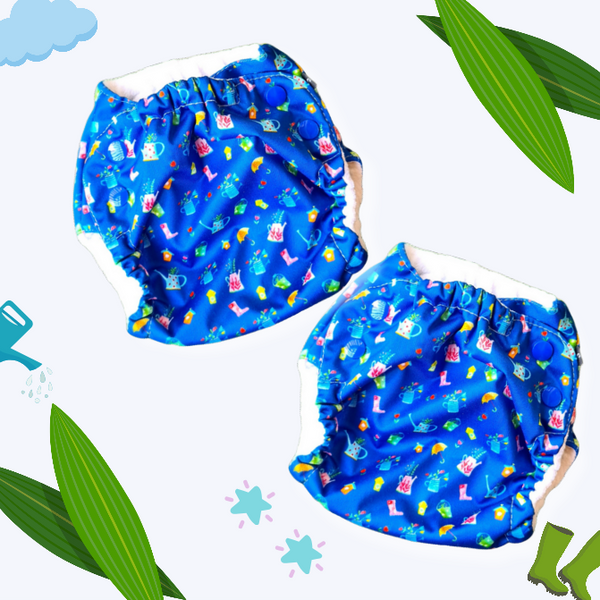 Easy Diapers Classic - Garden (Pack of 2)