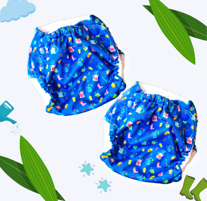 Easy Diapers Classic - Garden (Pack of 2)