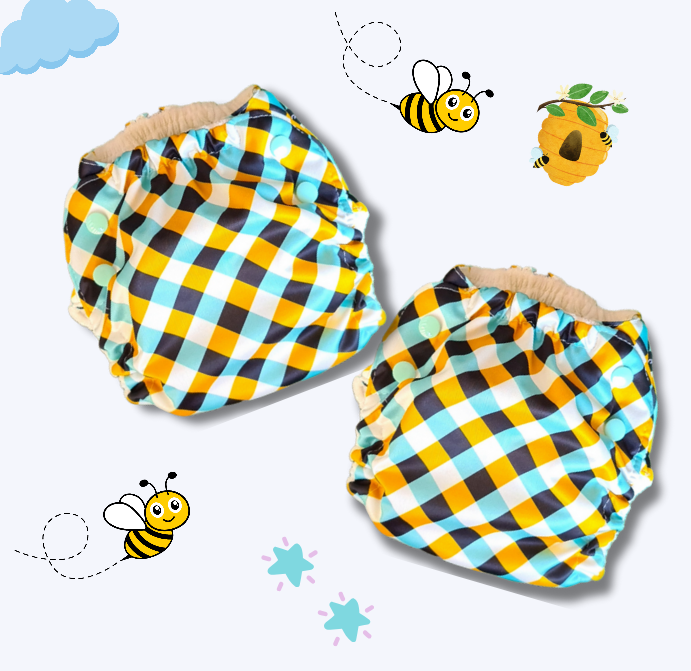 Easy Diapers Classic - BeeHive (Pack of 2)