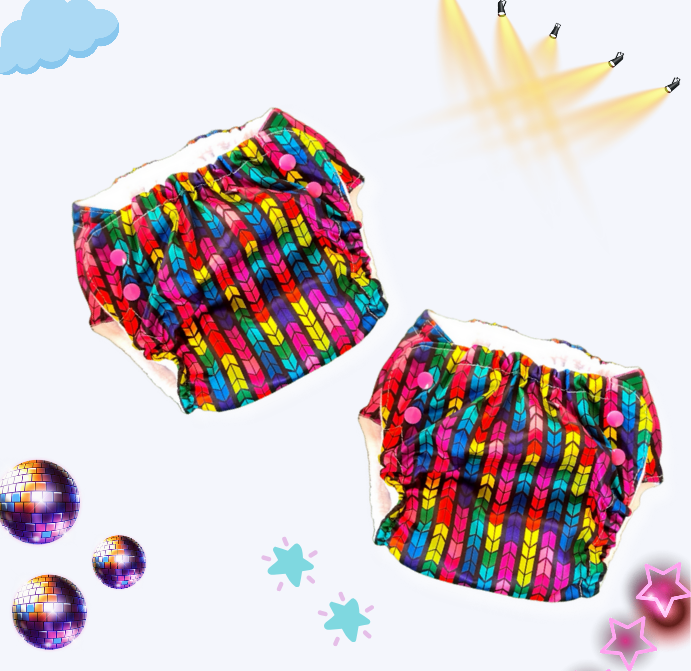 Easy Diapers Classic - Disco Lights (Pack of 2)