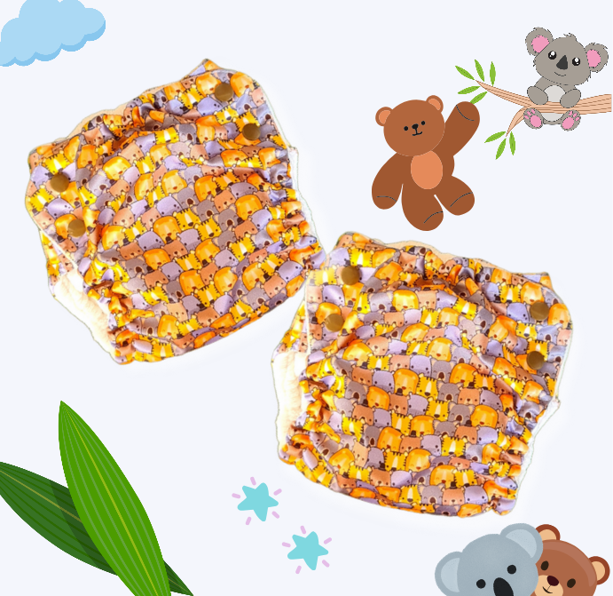 Easy Diapers Classic - Brown Bears (Pack of 2)