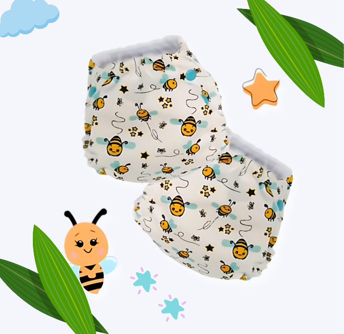 Easy Diapers Classic - BeeBuzz (Pack of 2)